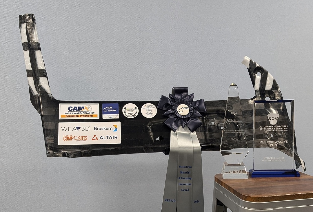 Braskem and WEAV3D® Awarded by the Society for Plastics Engineers (SPE) and American Composites Manufacturers Association (ACMA)